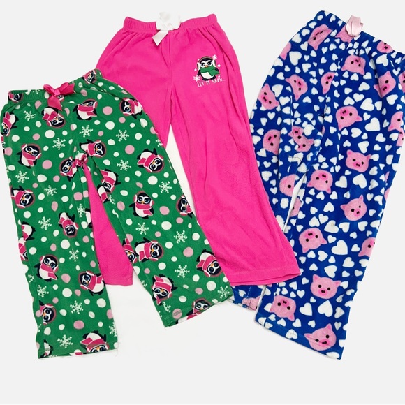 St. Eve Pajamas 35 Girls Winter Pj Pants Bundle Fuzzy Pajama Pants